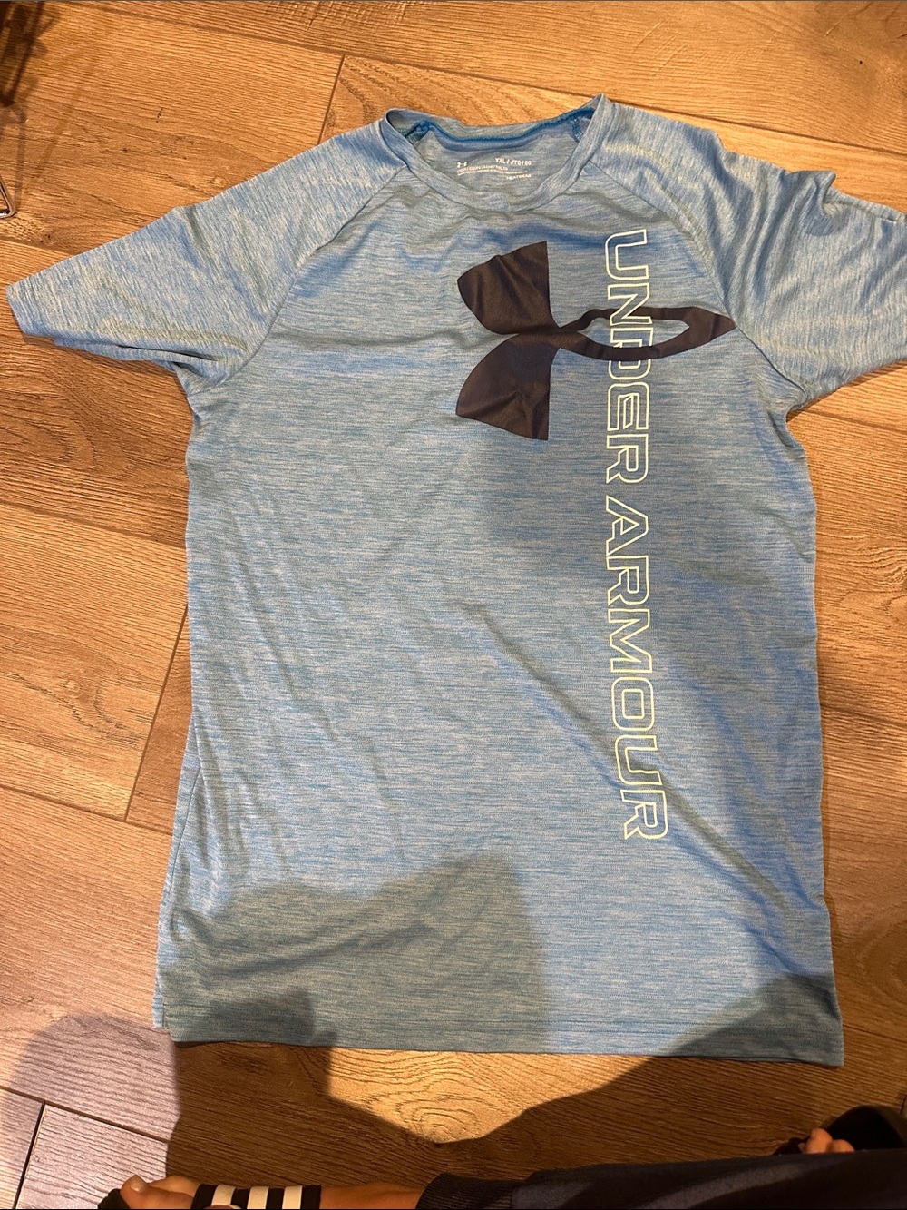 Under Armour Light Blue Heather Short Sleeve Logo Tee